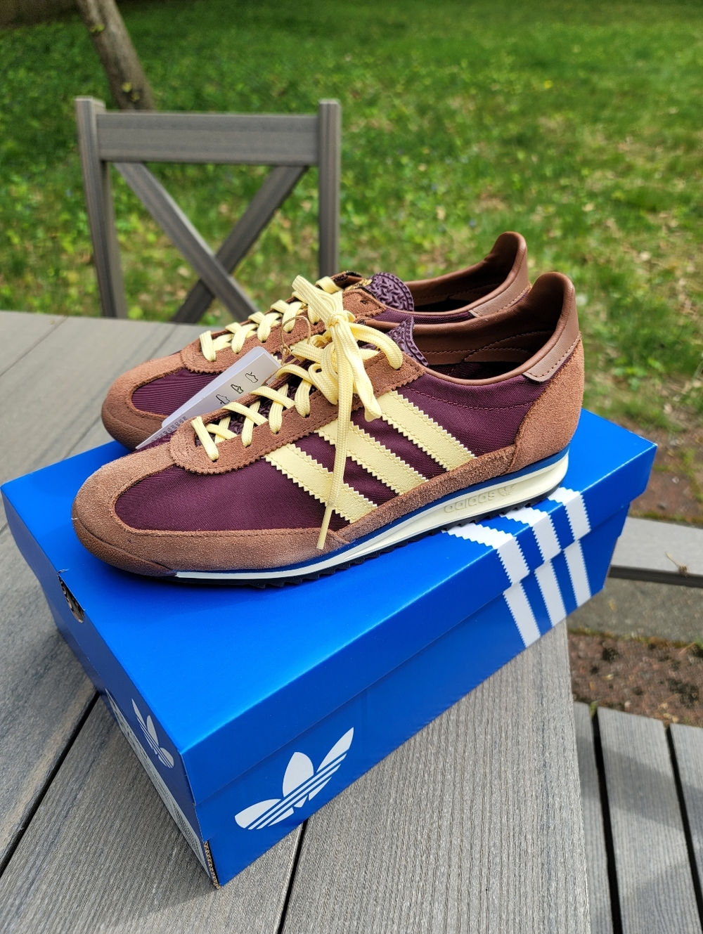 adidas Originals SL 72 Maroon/Almost Yellow/Preloved Brown US 6.5 NWB